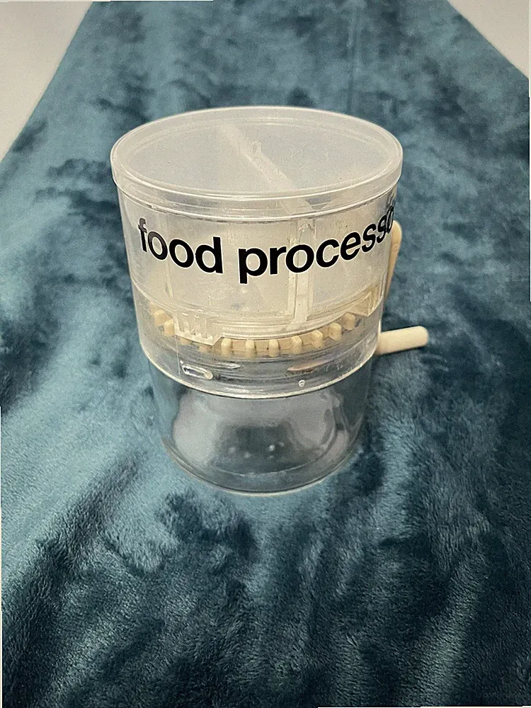 Vintage Food Processor with manual crank, non-electric