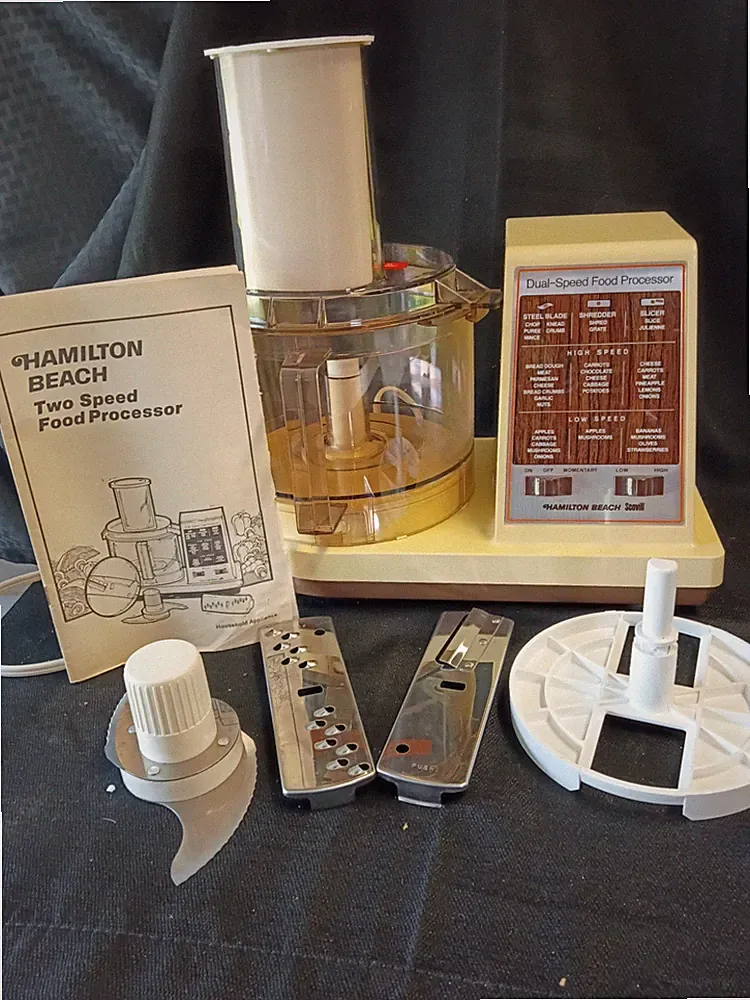 Vintage Hamilton Beach Dual Speed Food Processor Model 702-3 With Accessories...