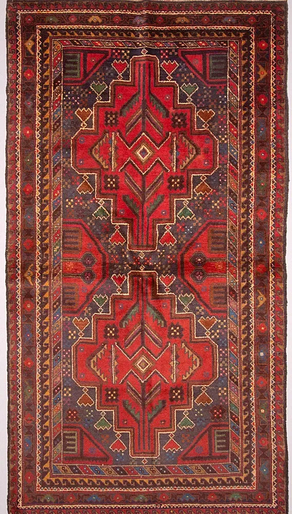 Vintage Hand-Knotted Carpet 3'6" x 6'4" Traditional Oriental Wool Area Rug