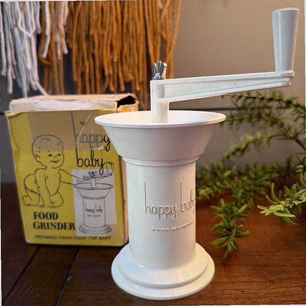 Vintage Happy Baby Fresh Food Manual Grinder Mill Bowland Jacobs