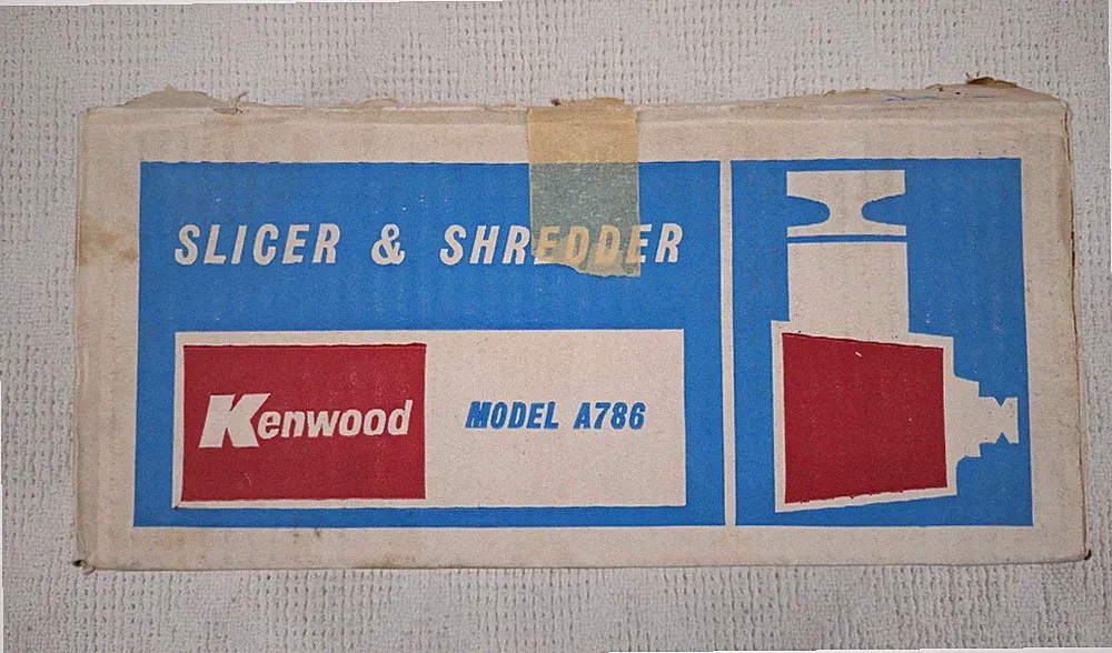 Vintage Kenwood slicer shredder attachment model A786 Box Manual Parts!