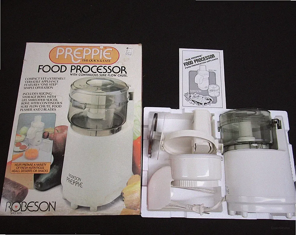 Vintage Kitchen Food Processor Preppie Slicing and Shredding Robeson Model 5002