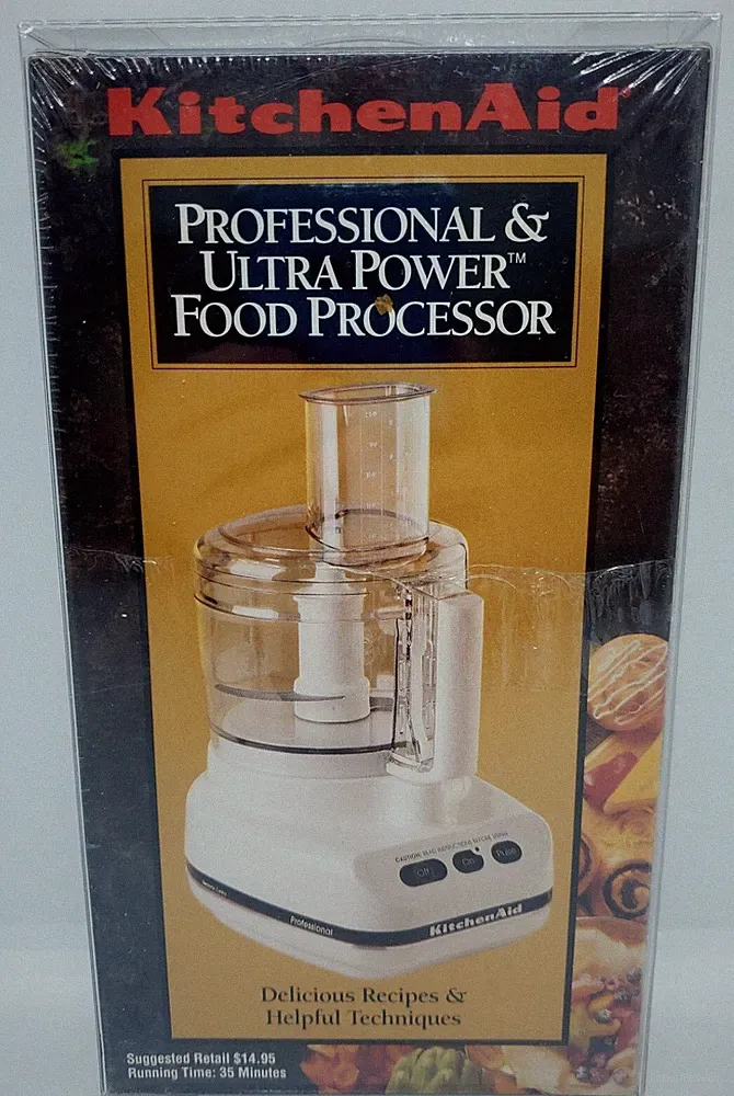 Vintage Kitchenaid Professional & Ultra Power Food Processor VHS (Recipes) NEW!