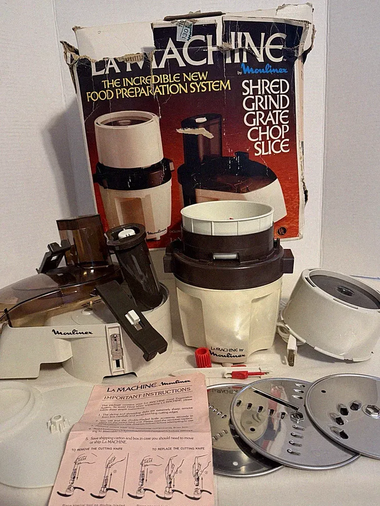 Vintage La Machine By Moulinex Food Processor Deluxe Model 354 Tested/works S1A