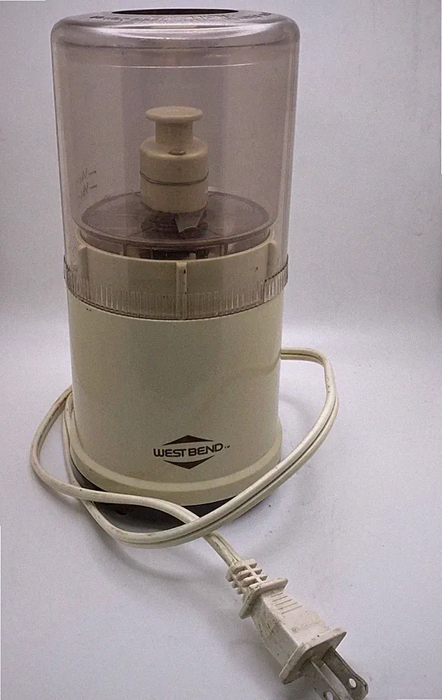 Vintage Mini West Bend Electric Food Processor Chopper Tabletop Works