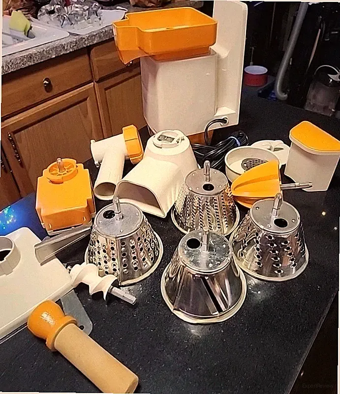 Vintage Moulinex #245 Charlotte 24 Piece Meat Grinder/Juicer/Salad Maker 1990's