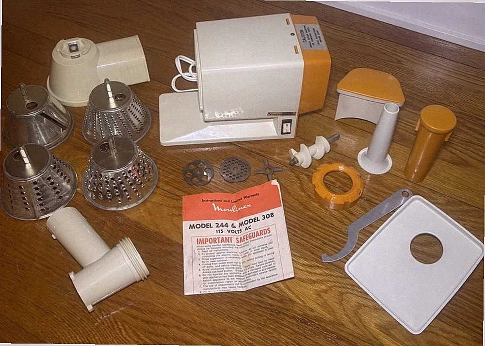 Vintage Moulinex Jeannette 244 Electric Food Processor Meat Grinder Salad Maker
