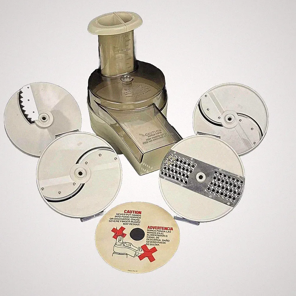 Vintage Oster Regency Food Processor Salad Maker Attachment + 4 Blades GUC