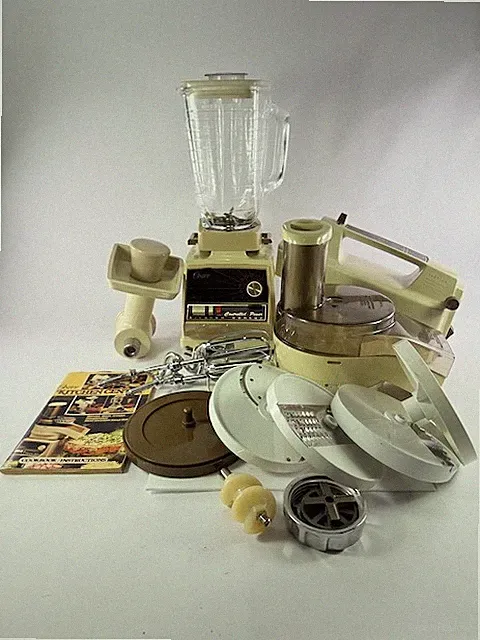 Vintage Oster Regency Kitchen Center Blender Mixer Grinder Food Processor Attach
