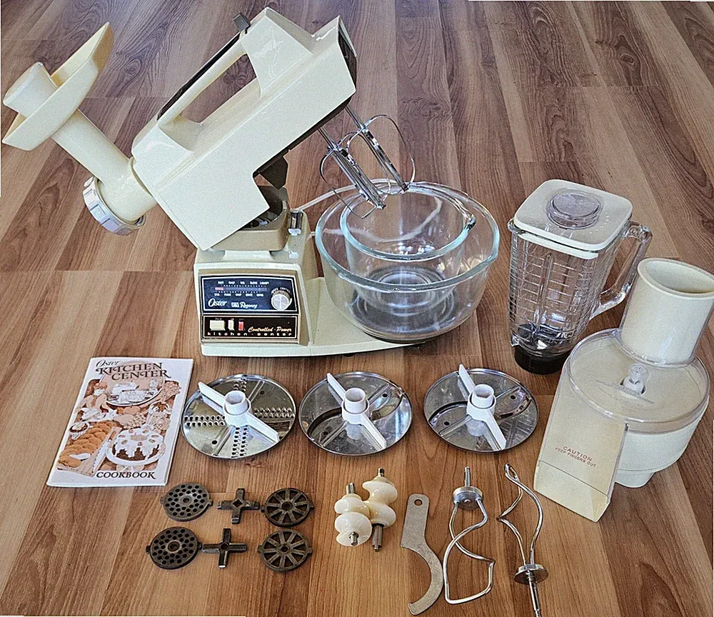 Vintage OSTER Regency Kitchen Center stand mixer blender food processor *Working