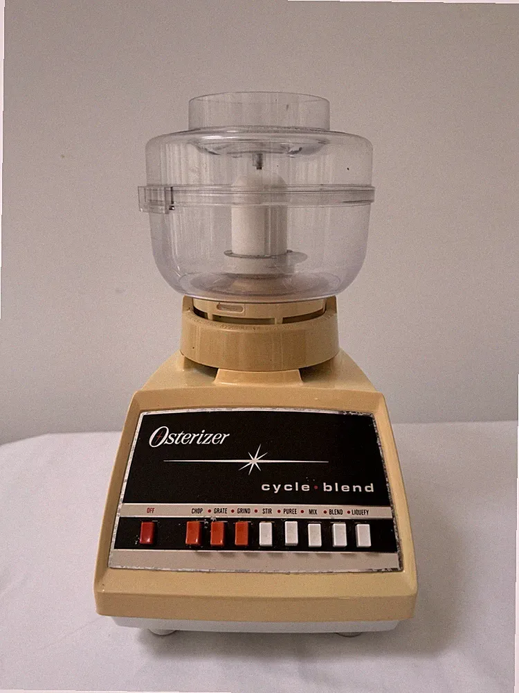 Vintage Osterizer Cycle Blend Food Processor Tested Working w/ Bowl Blade