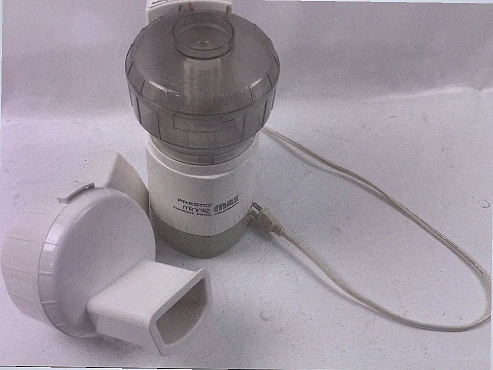 Vintage Presto Minnie Max Compact Food Processor 0290001 Shred Slice Chopper 80s