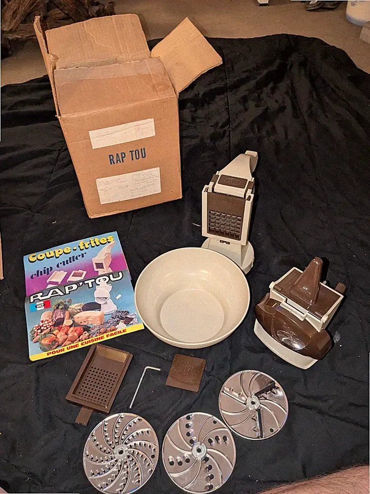Vintage Rap'Tou Kitchen Food Processor Chopper Slicer New In Box Made In France