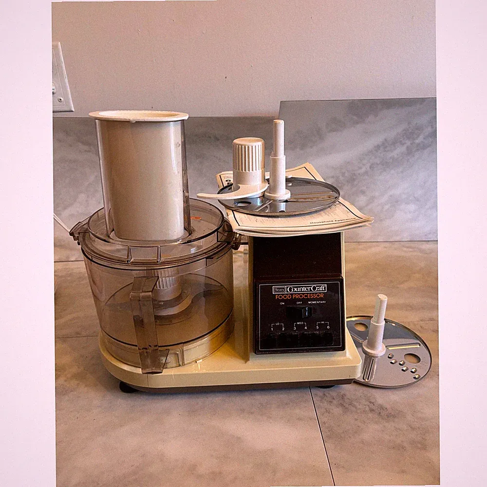 Vintage Sears Counter Craft Food Processor Model 400.693000 with Accessories