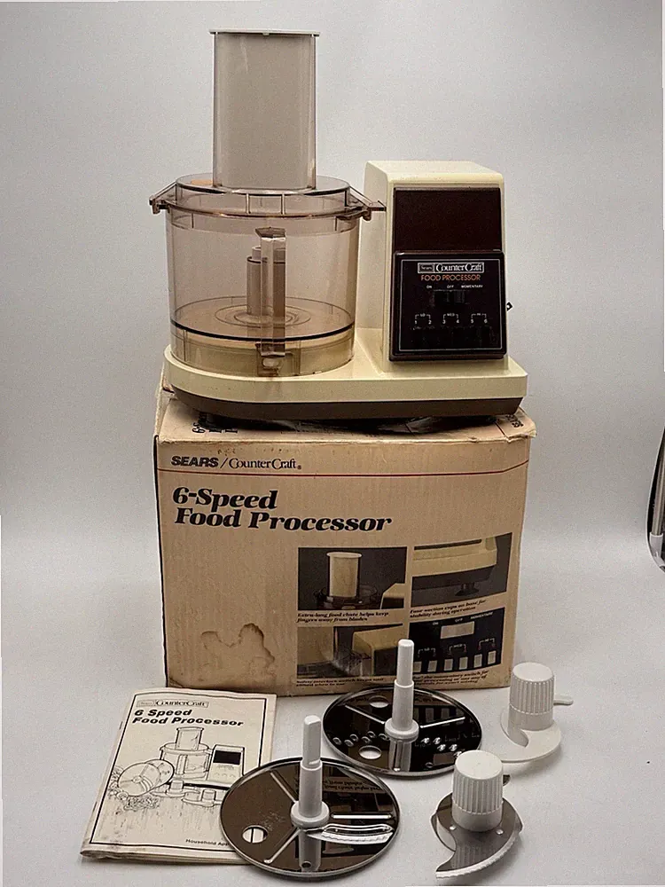 Vintage Sears CounterCraft 6 Speed Food Processor 400.693000 Tested W Box