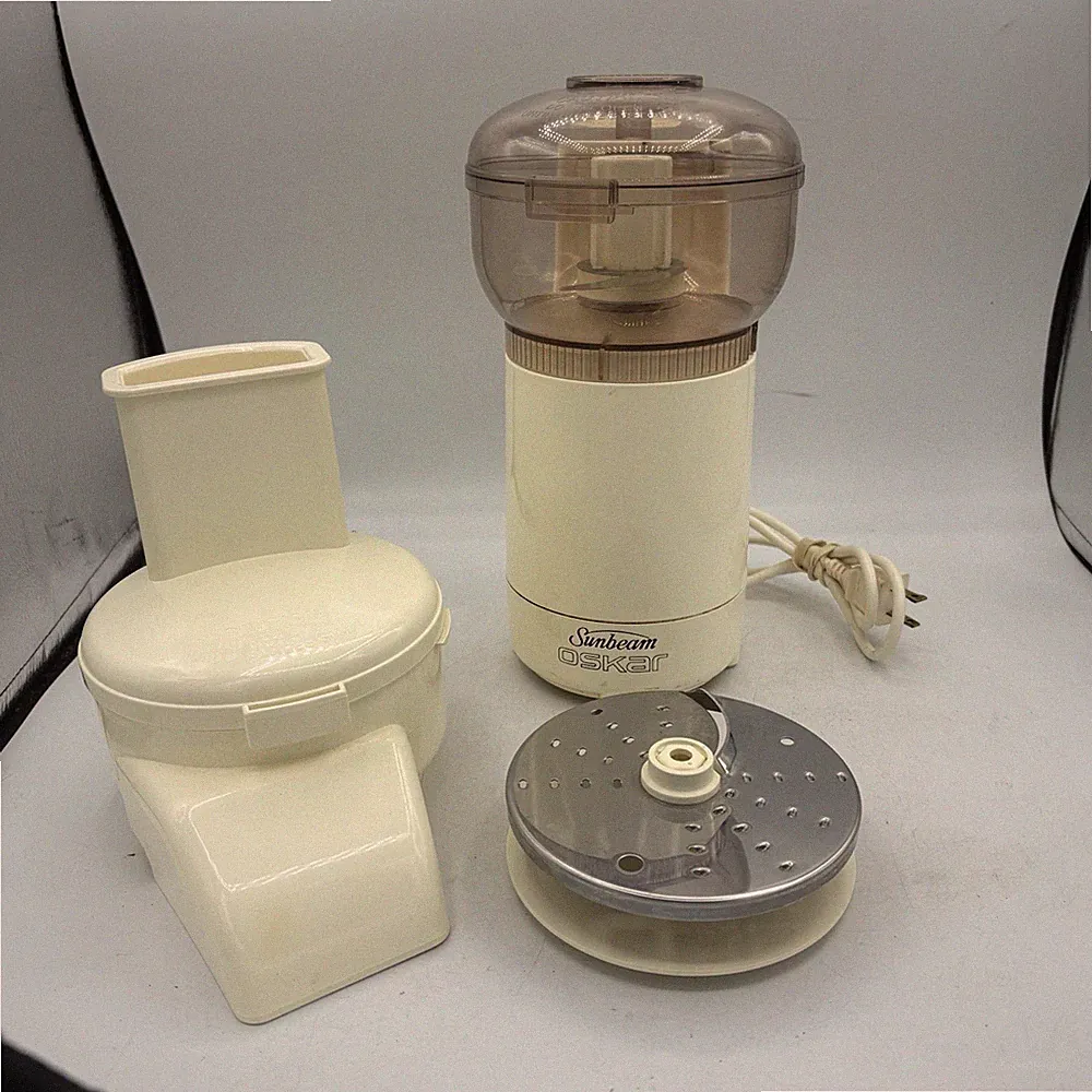 Vintage Sunbeam Food Processor Oskar 14081 Chop Shred France w Accessories
