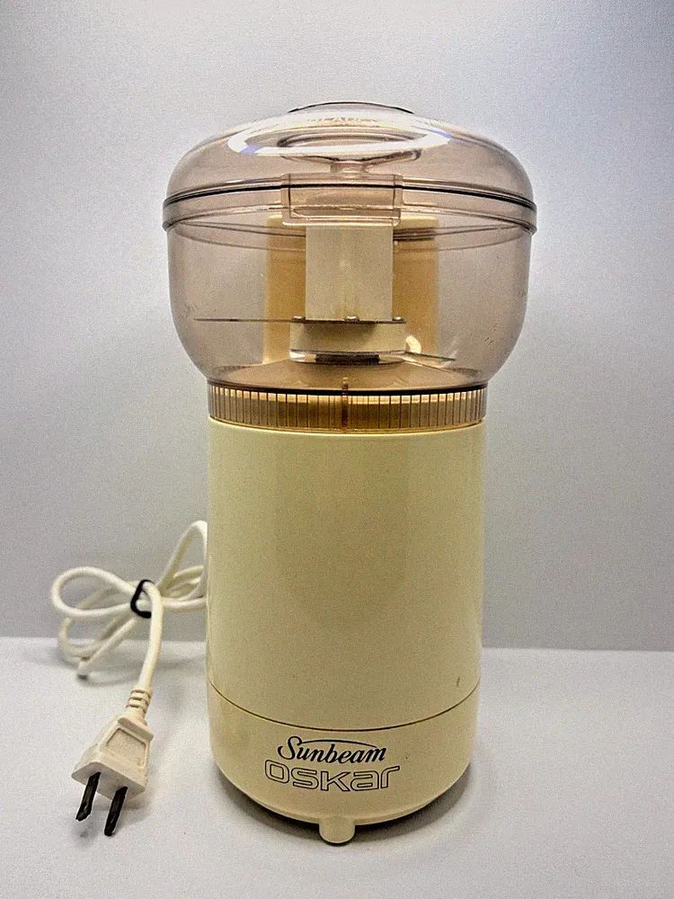 Vintage Sunbeam Oskar Chopper Food Processor Beige 14081 Tested Made in France