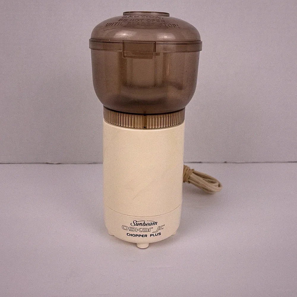 Vintage Sunbeam Oskar Jr. Chopper Plus Mini Food Processor Chopper Model 14131