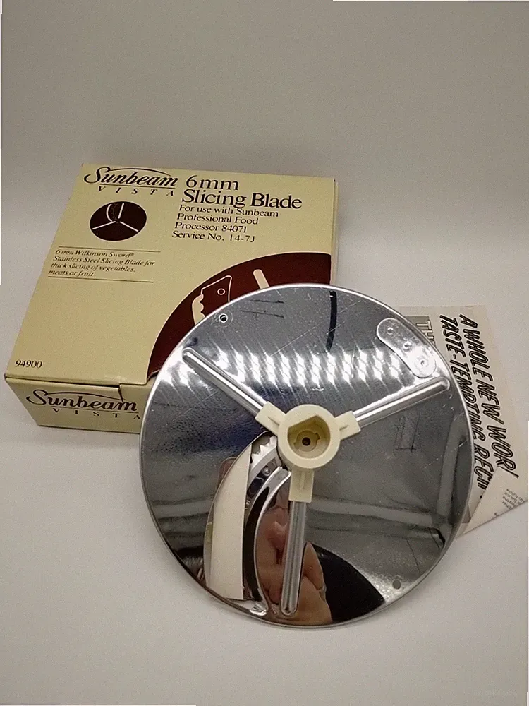 Vintage Sunbeam Vista Professional Food Processor Slicing Blade 6mm #94900