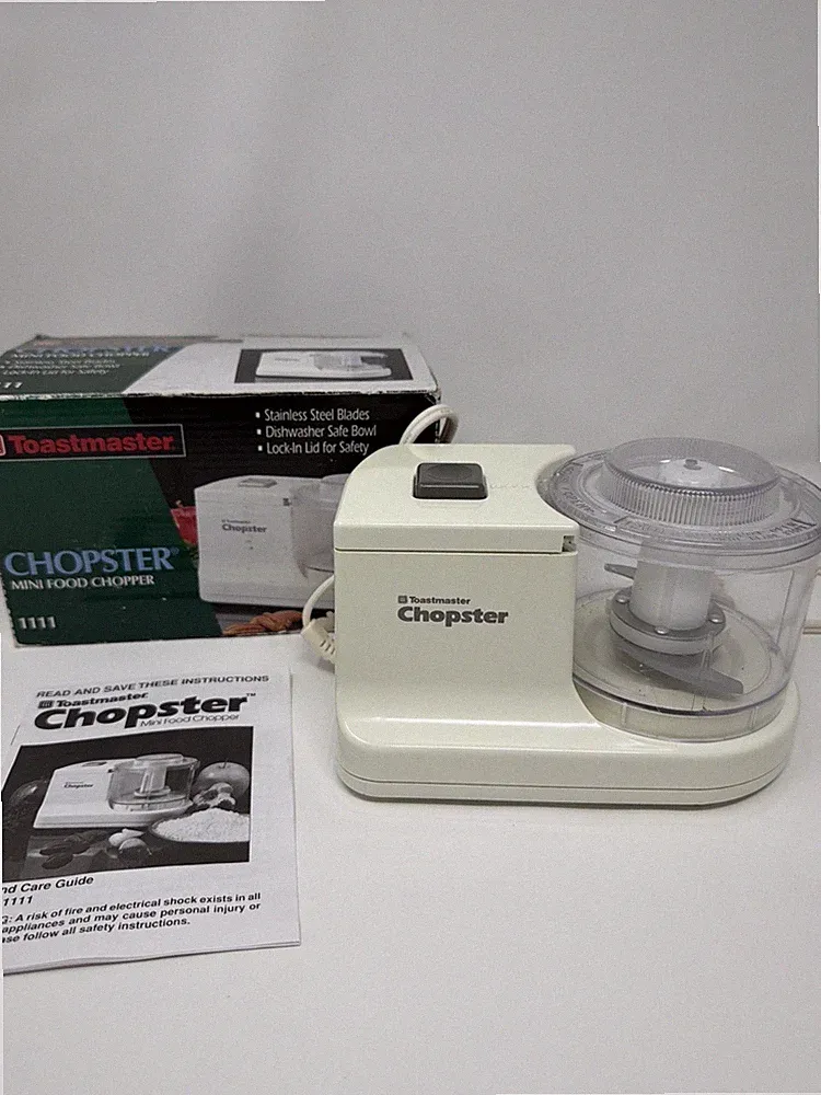 Vintage Toastmaster CHOPSTER MINI Food Processor Chopper Stainless Blade #1111