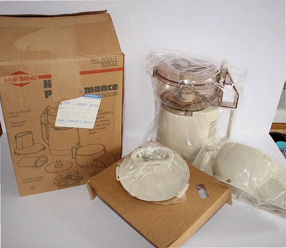 Vintage West Bend High Performance Food Processor 6500T NEW IN BOX COMPLETE Exc