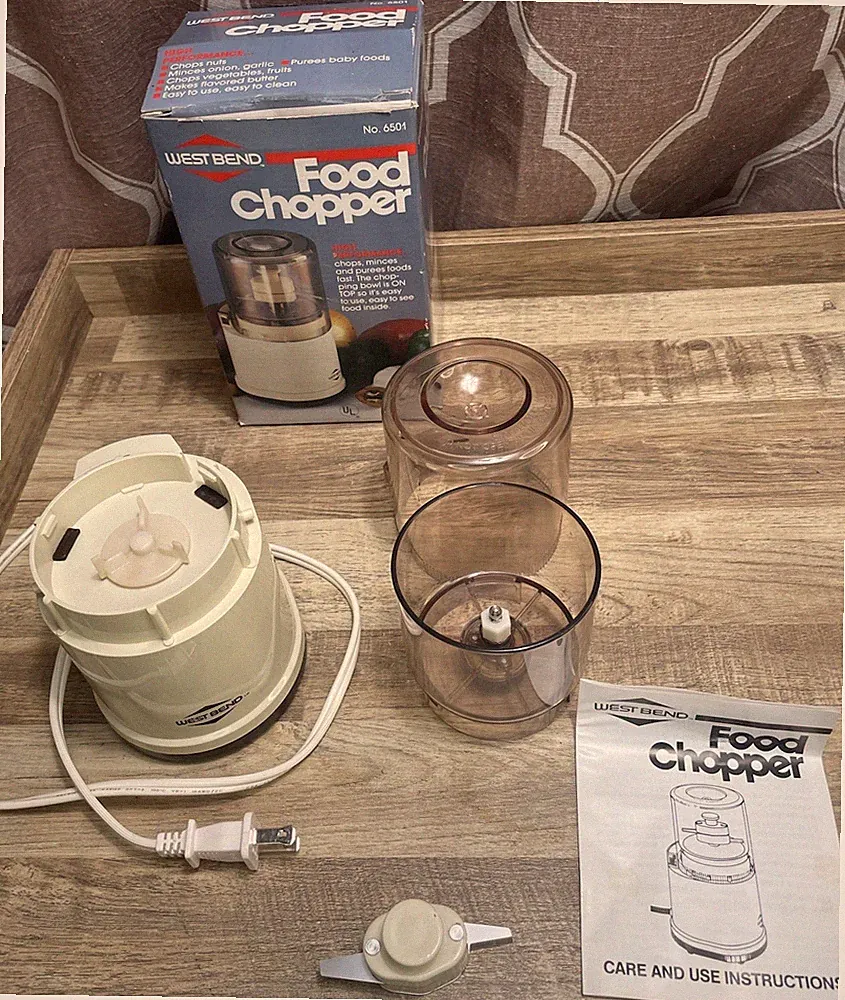 Vintage West Bend High Performance Food Processor Chopper Model 6501 - Tested