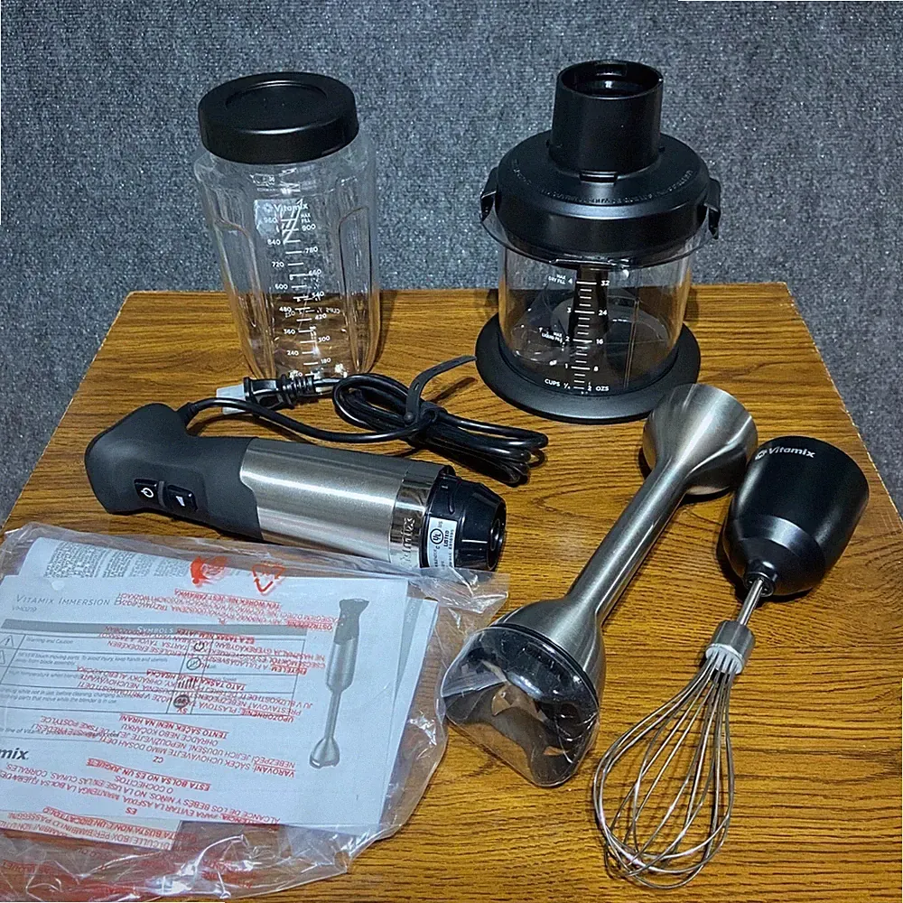 Vitamix Immersion Blender Bundle VM0219 625W Stainless Steel Whisk Chopper Jar