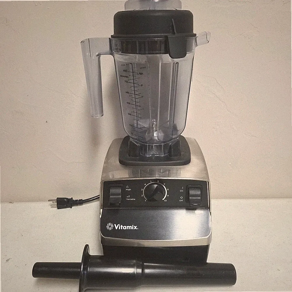 VITAMIX VM0103 5200 10 Speed Blender Silver w/ 32oz Dry Container - Tested Works