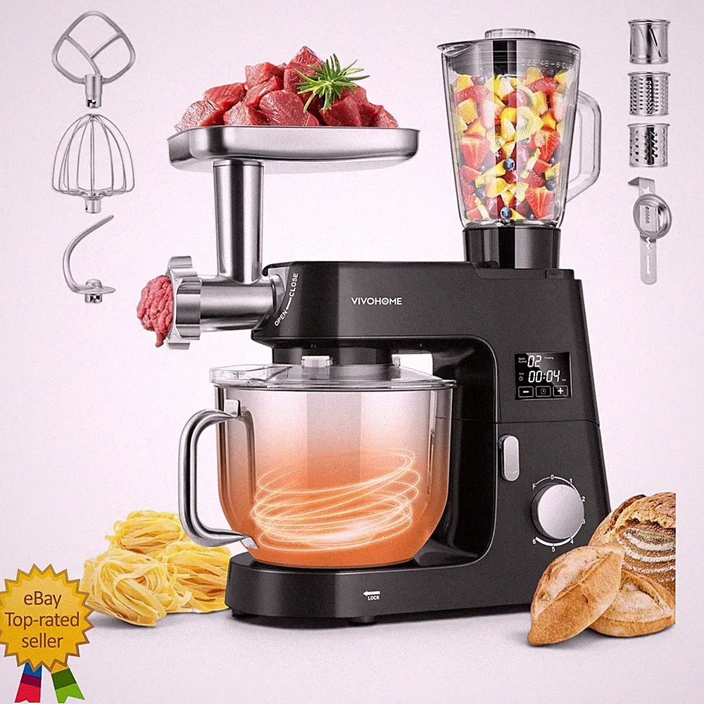 VIVOHOME 9-in-1 7.5qt Stand Mixer Electric Food Processor Meat Grinder Pasta NEW