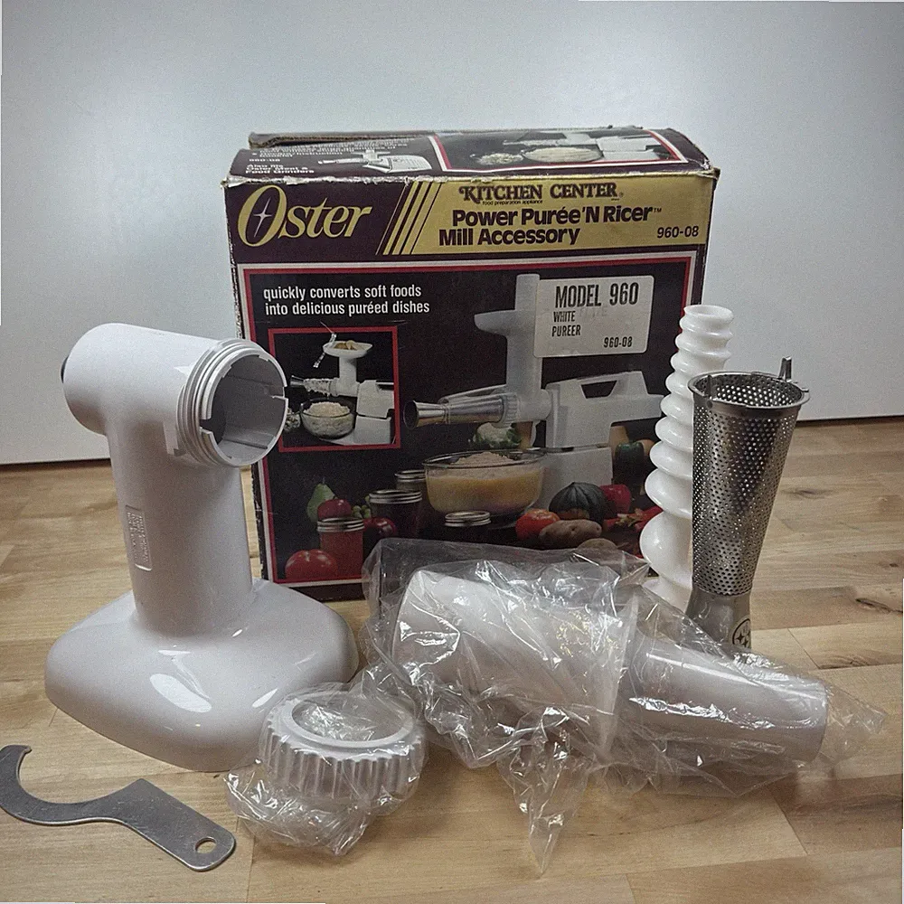 Vntg Oster KITCHEN CENTER Power Puree 'n Ricer Accessory Food Processor 960-08