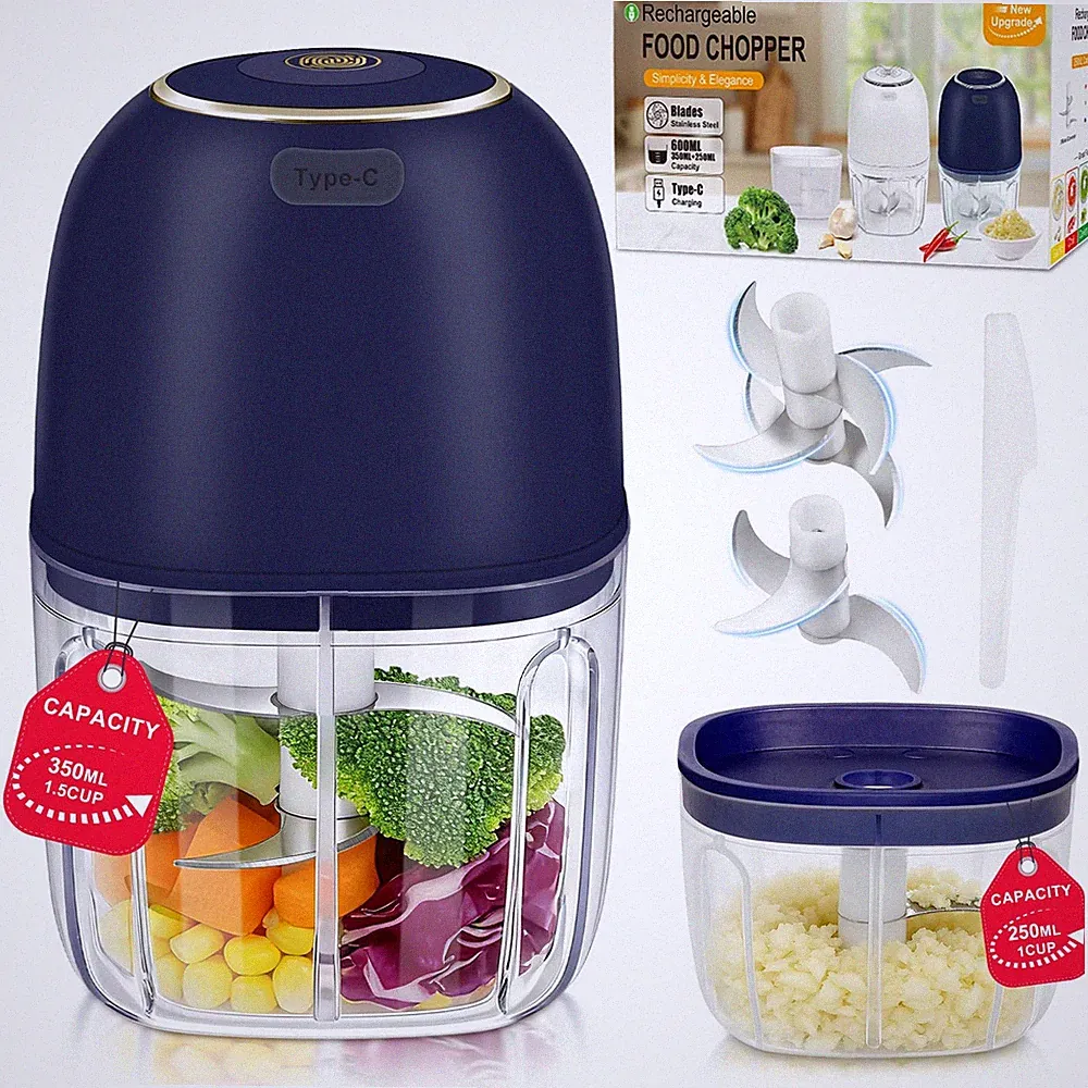 VOJPGJP Electric Mini Food Chopper, Blue
