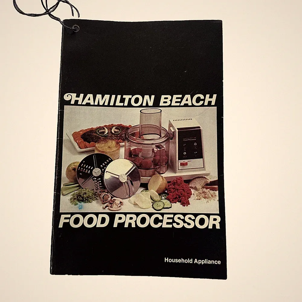 Vtg 1978 Hamilton Beach Scovill Food Processor Manual Instructions replacement