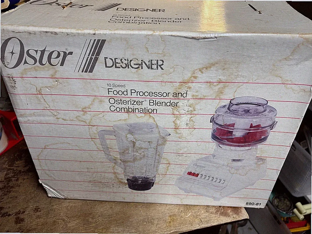 Vtg 1980's Oster Designer Osterizer Blender/Food Processor #890-81 SEALED USA