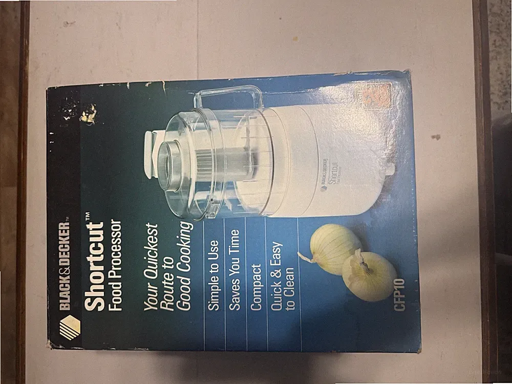 VTG 90s Deadstock Black & Decker CFP-10 Shortcut Food Processor New