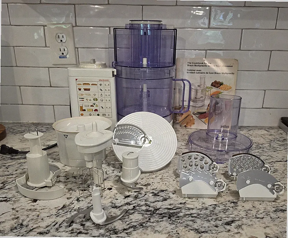 VTG Braun Multipractic Deluxe Food Processor 4262 Germany w/ Accessories Tested