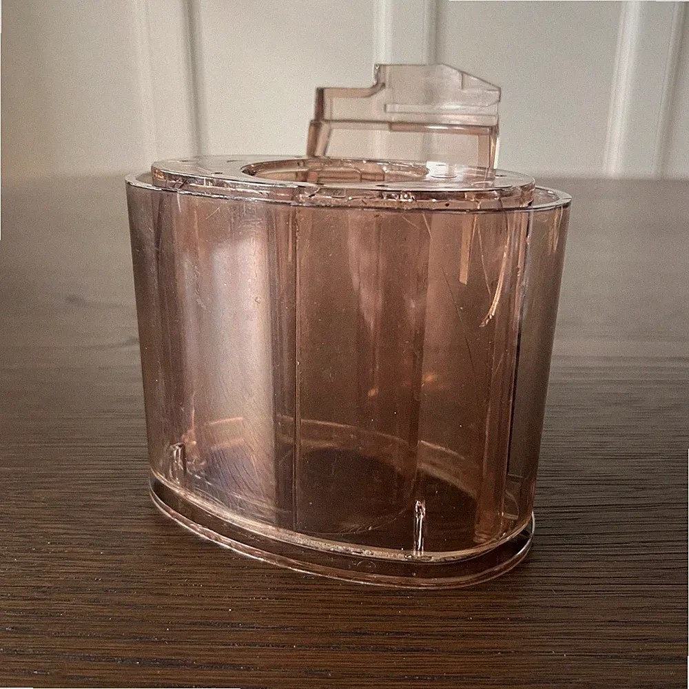 Vtg Cuisinart Food Processor Replacement Pusher & Sleeve Amber Transparent FLAWS