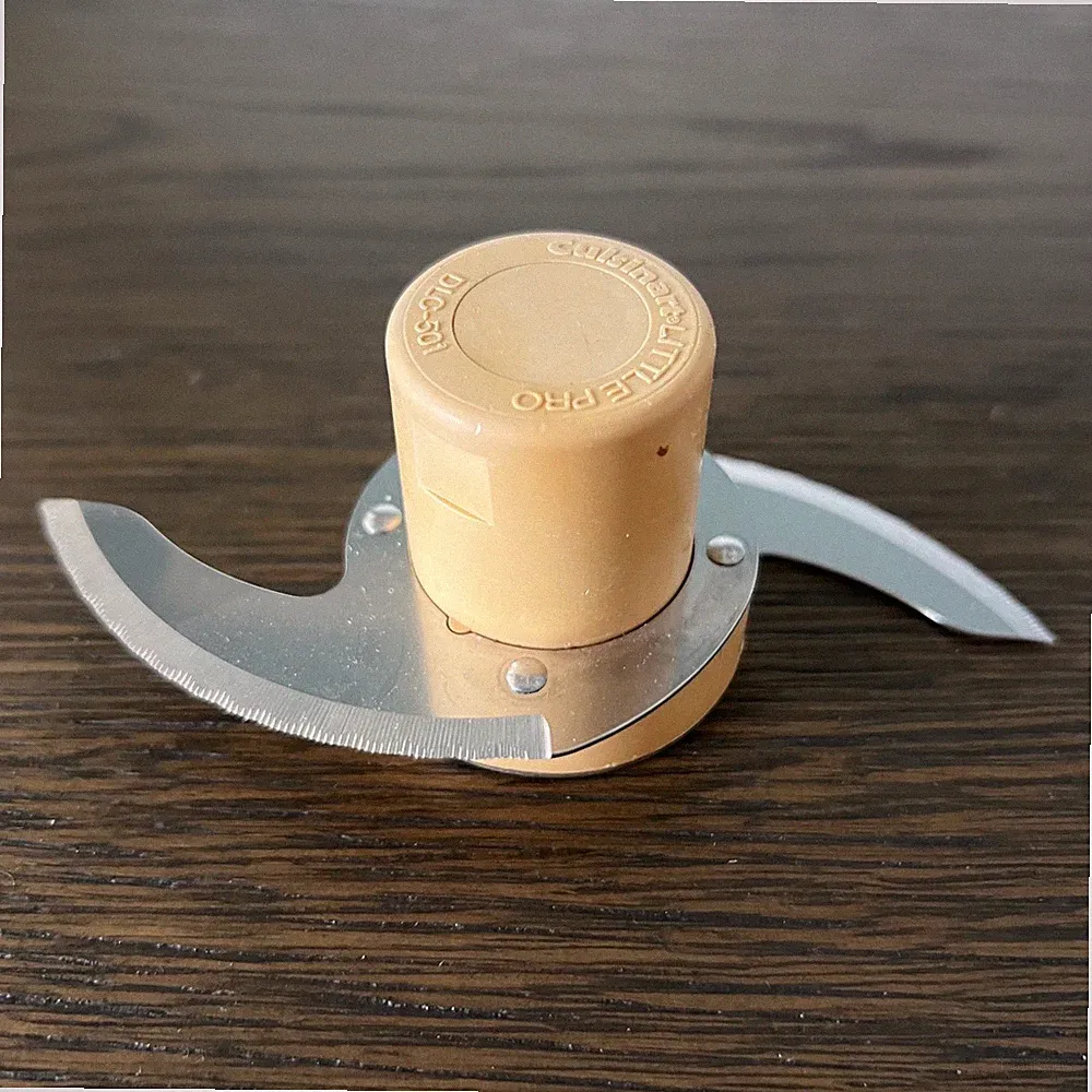 Vtg Cuisinart Little Pro DLC-501 Food Processor Replacement Chopping S-Blade Tan