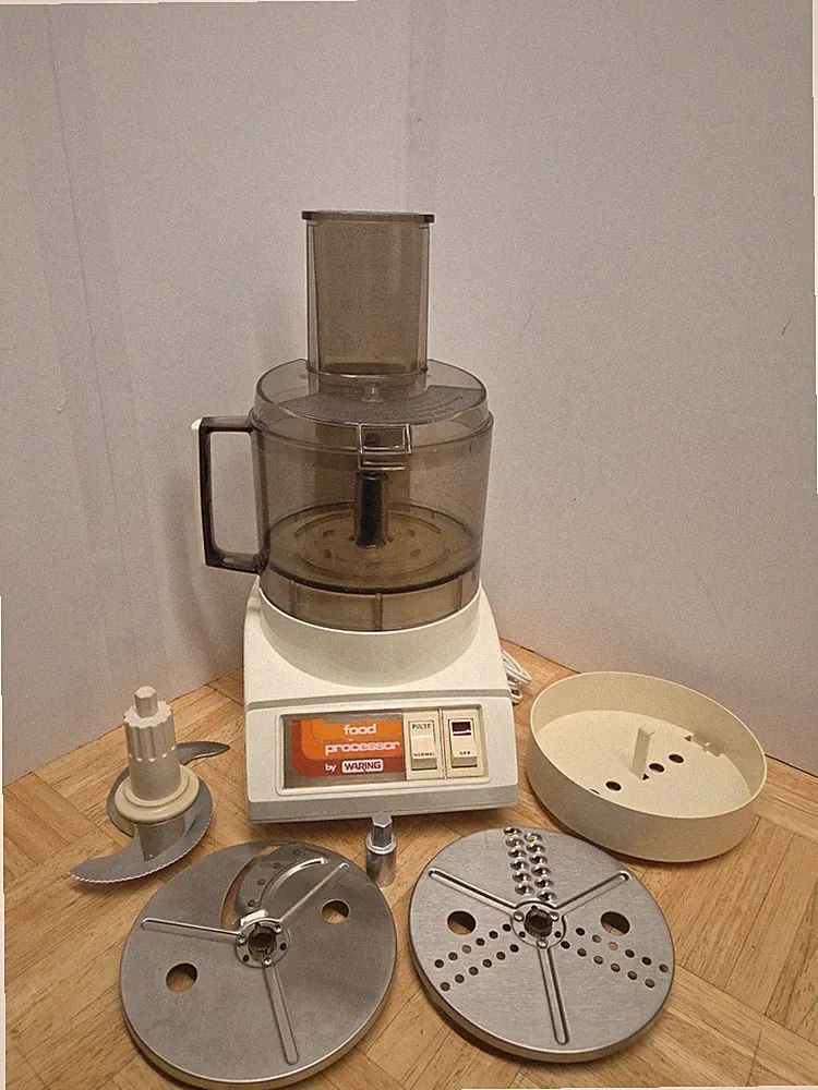 Vtg Food Processor Waring FP510 Blades Lid 806 1970s Retro TESTED/WORKS GREAT