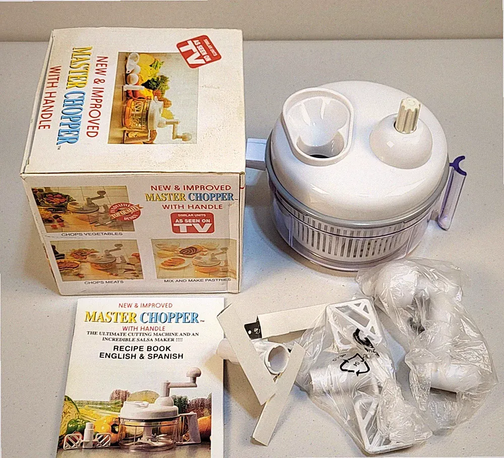 Vtg Master Chopper Mixer Manual Food Processor Veges Fruit Pastry Meat Eggs USA