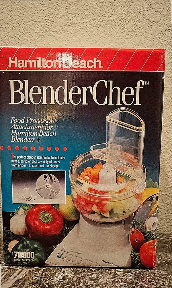 Vtg NEW Blender Chef Food Processor Attachment for Hamilton Beach Blenders 70900