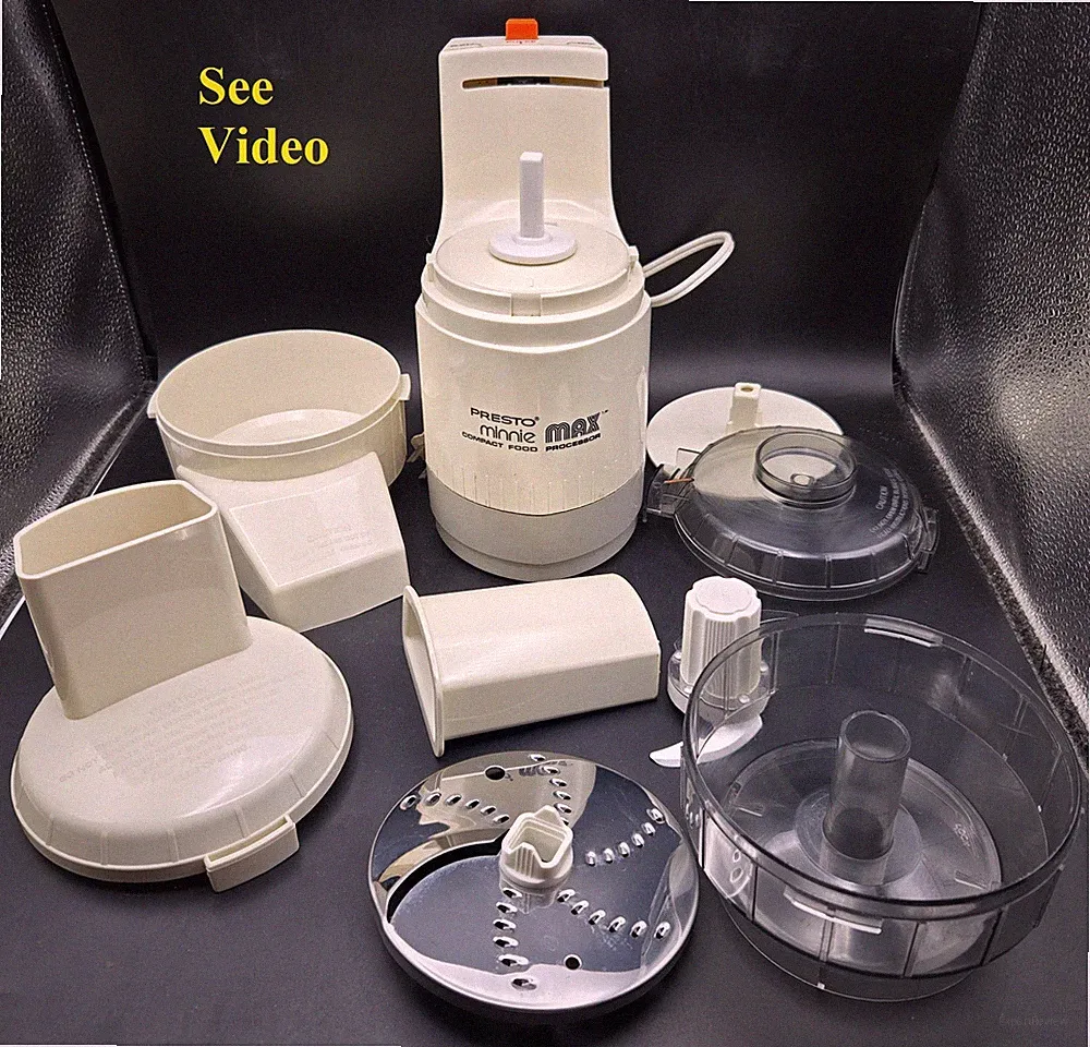 Vtg Presto Minnie Max Compact Food Processor 0290002 Shred Slice Chopper ~ Video