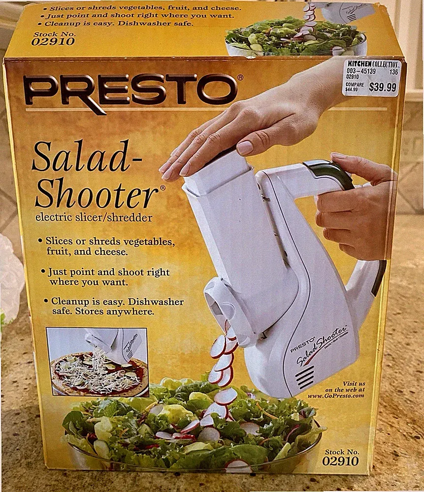VTG Presto Professional Salad Shooter Model 02910 Electric Slicer Shredder