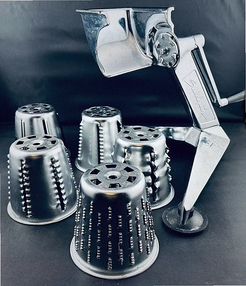 VTG SALADMASTER 5 STAR FOOD PROCESSOR MANUAL GRATER SHREDDER SLICER 5 CONES