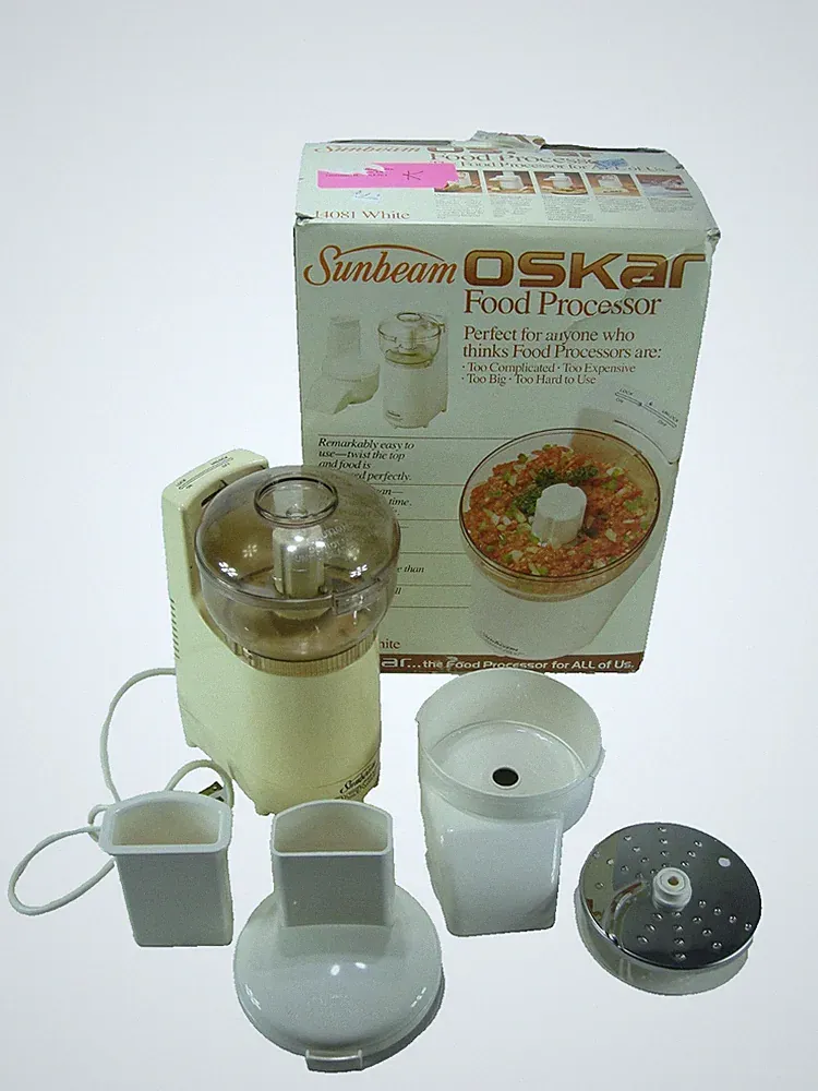 Vtg Sunbeam Oskar 14081 Food Processor Chopper With Salad Chute Tested Works