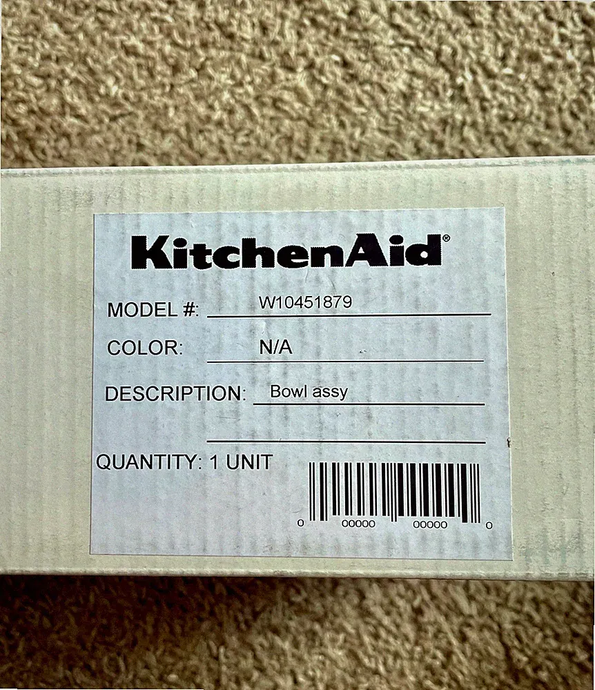 [W10451879] KitchenAid Replacement Bowl for Food Processor