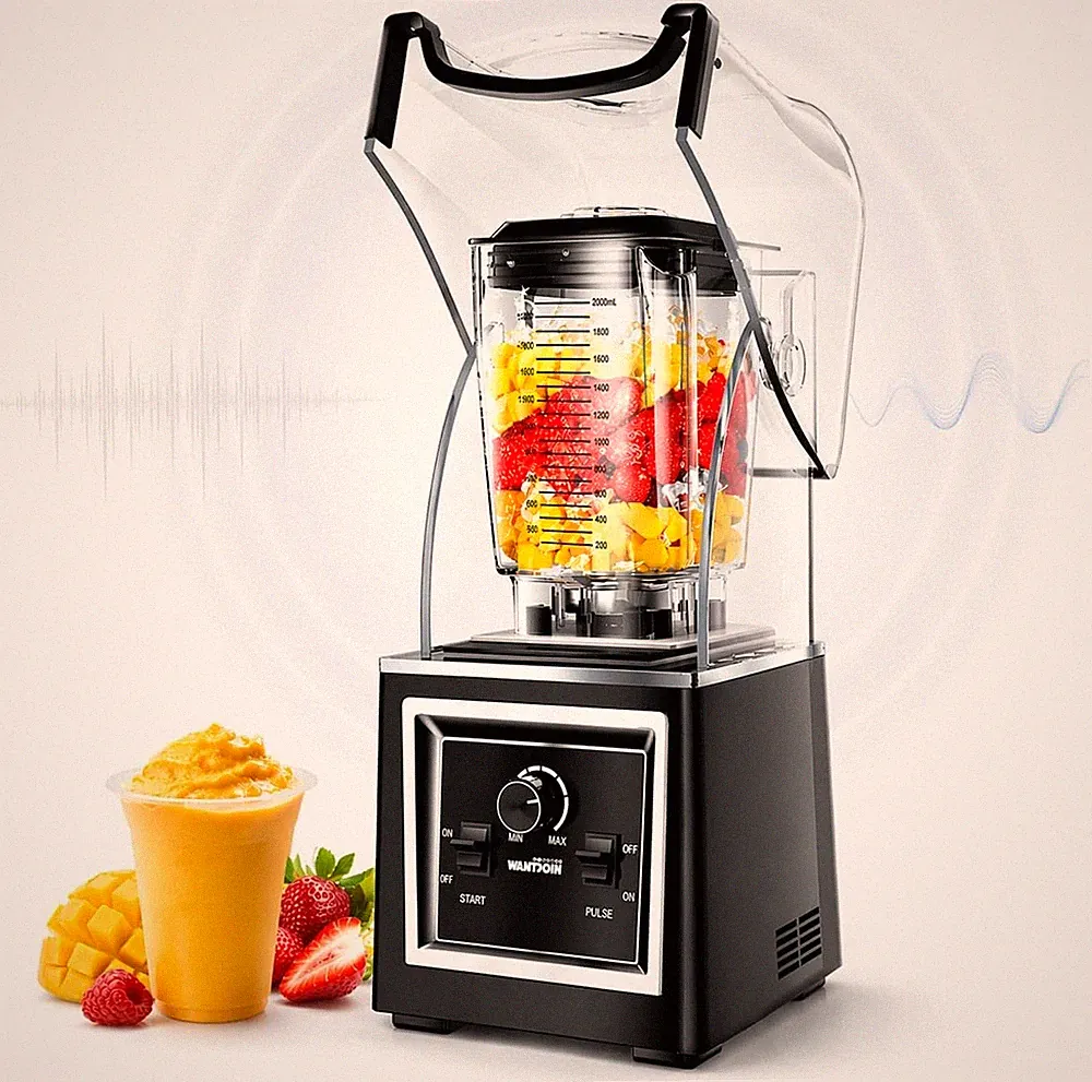 Wantjoin Professional Grade Blender - Soundproof & Quiet Commercial Blenders