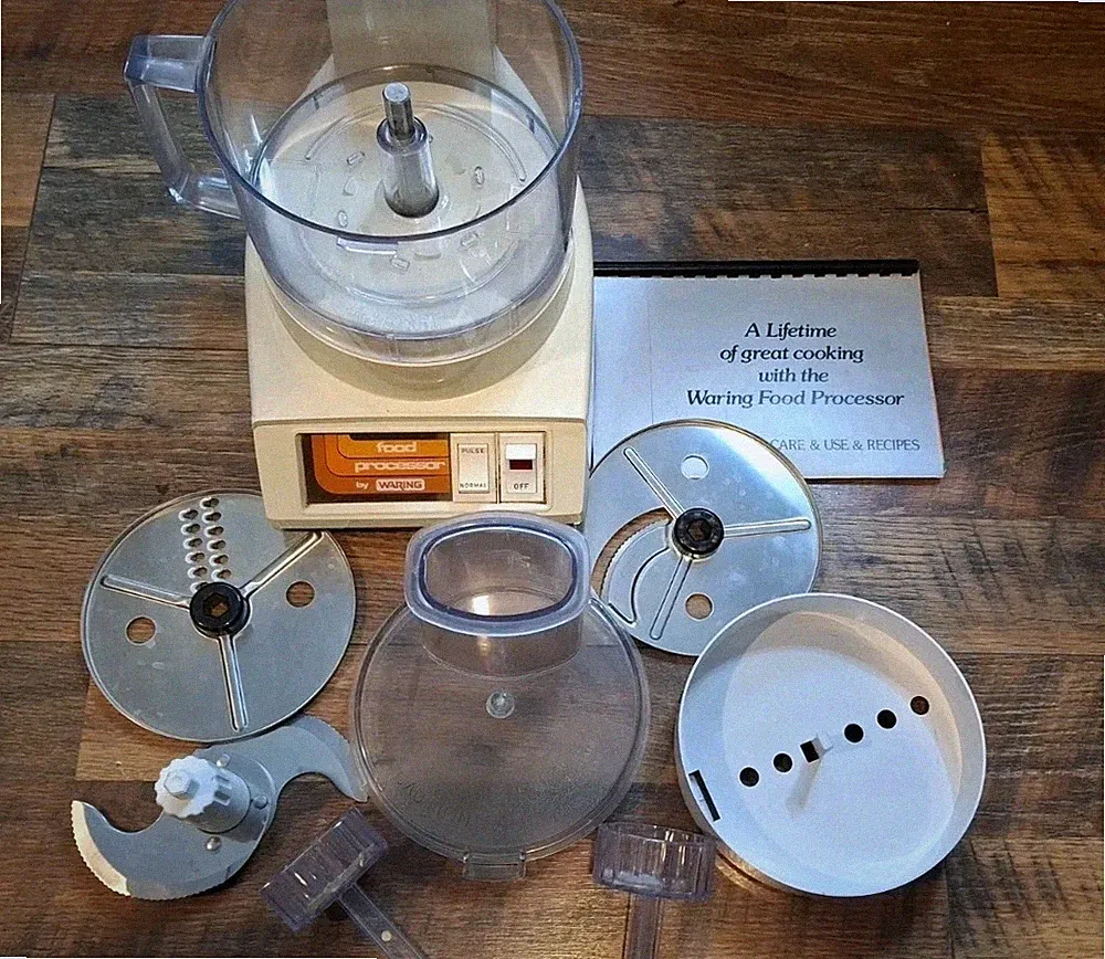 Waring 11FP29 Vintage Food Processor Complete Set w/ Manual Tested Working