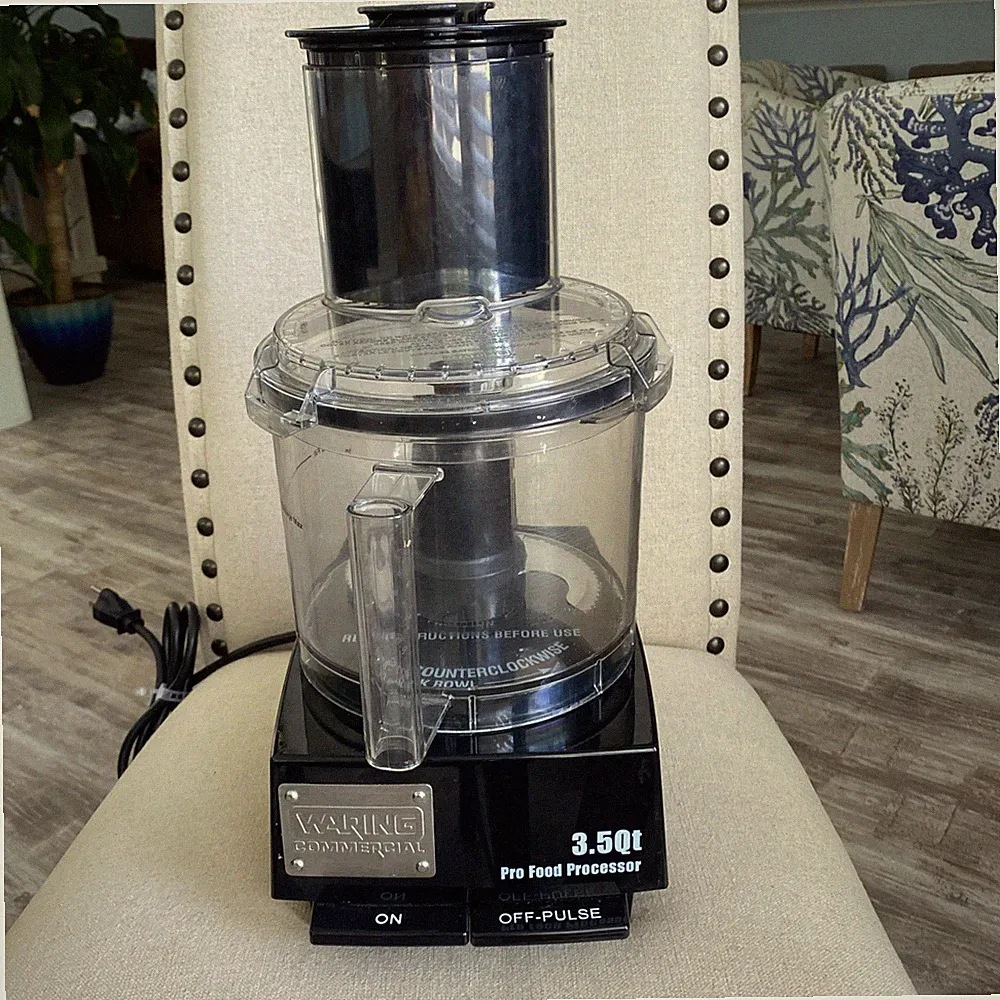 WARING Commercial 3.5 QT Pro Food Processor 720W Pulse Black- Tested & Working