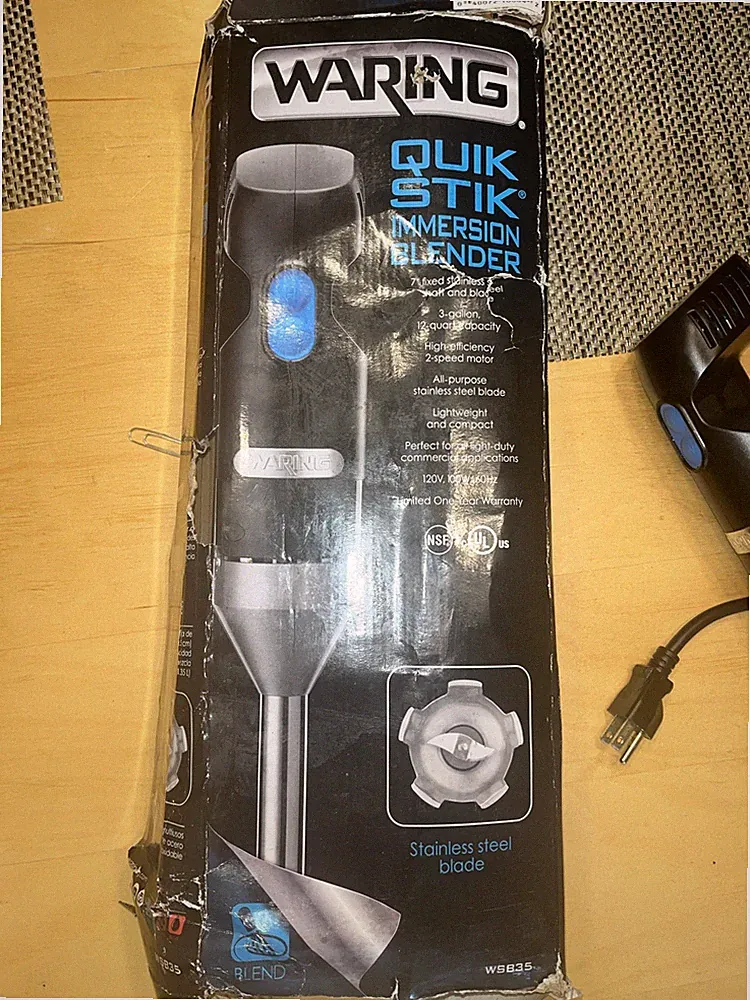 Waring Commercial Pro Restaurant Quik Stik Immersion Hand Held Blender WSB35