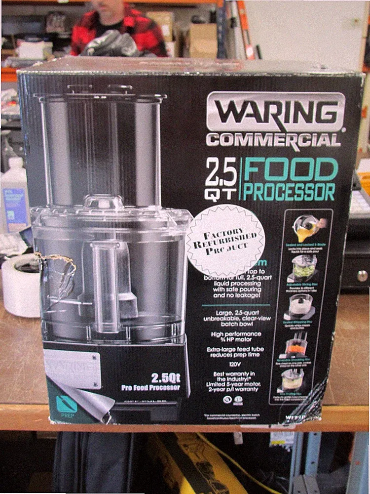 Waring Commercial WFP11S 2.5 Quart Food Processor, 3/4 HP Motor Factory Refurb